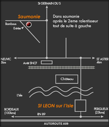 Plan d'acc&egrave;s Saumonie